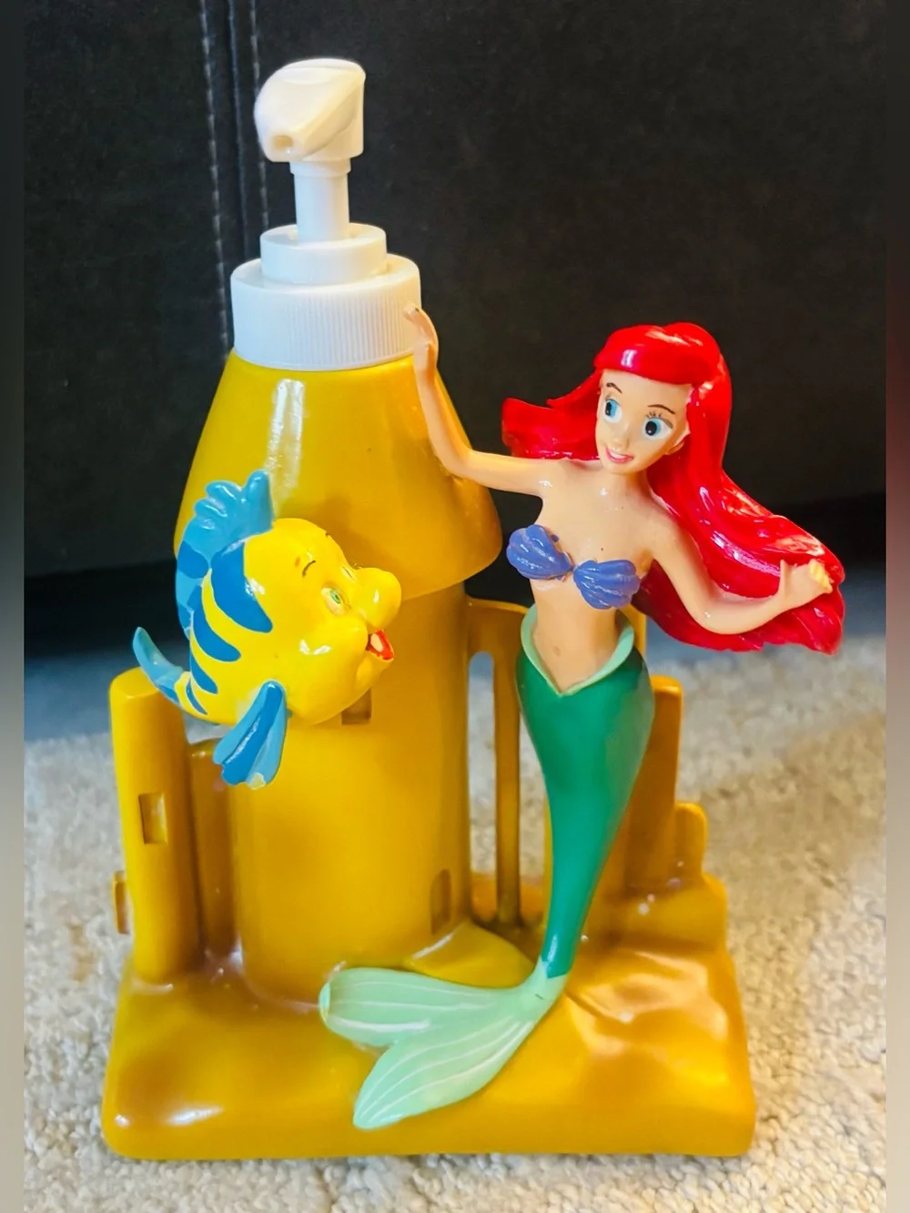 Vintage Disney Little Mermaid Soap Dispenser & Toothbrush Holder/Tumbler